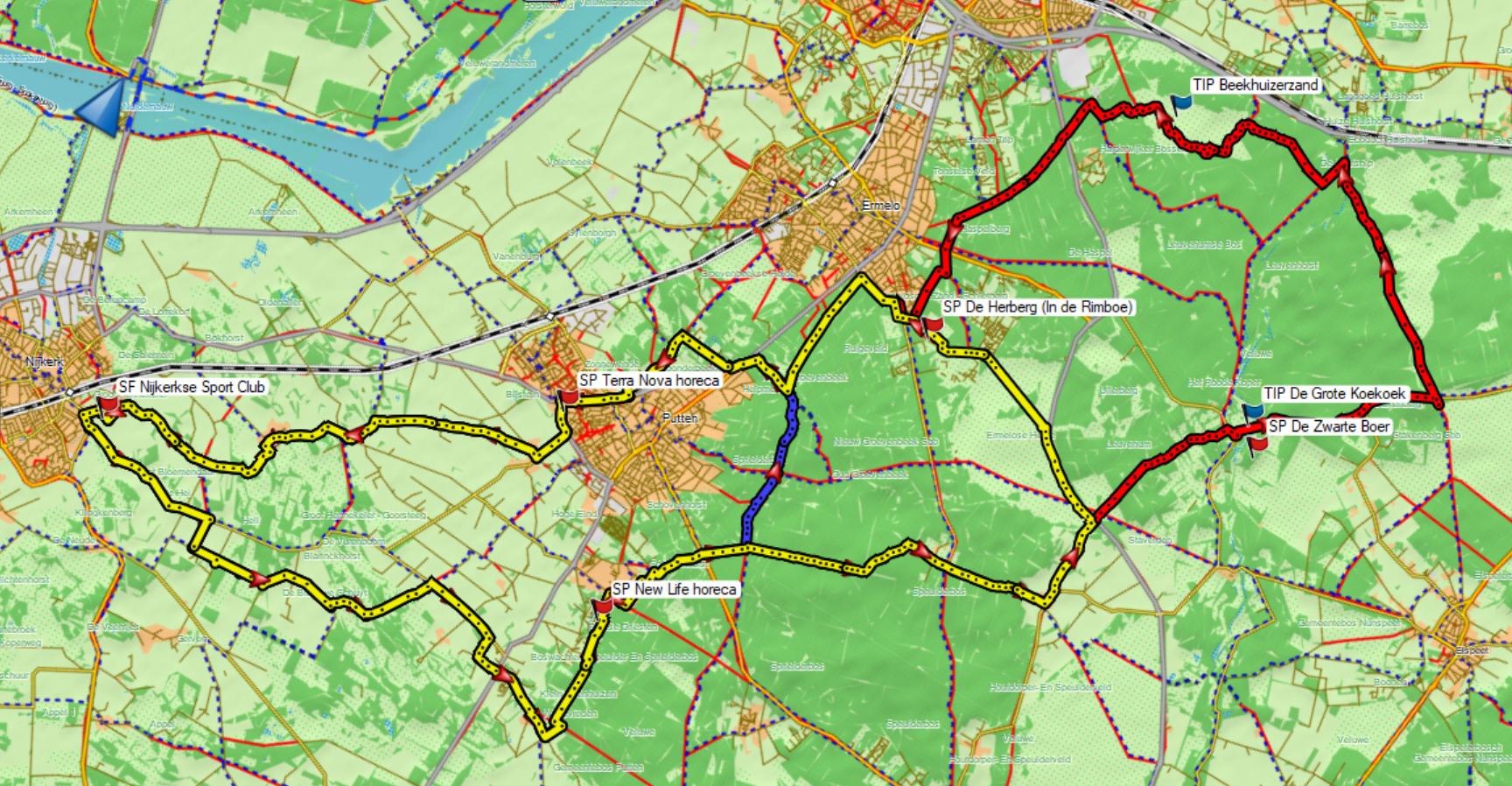 NW Veluwe route nijkerkse fietsvierdaagse 2026